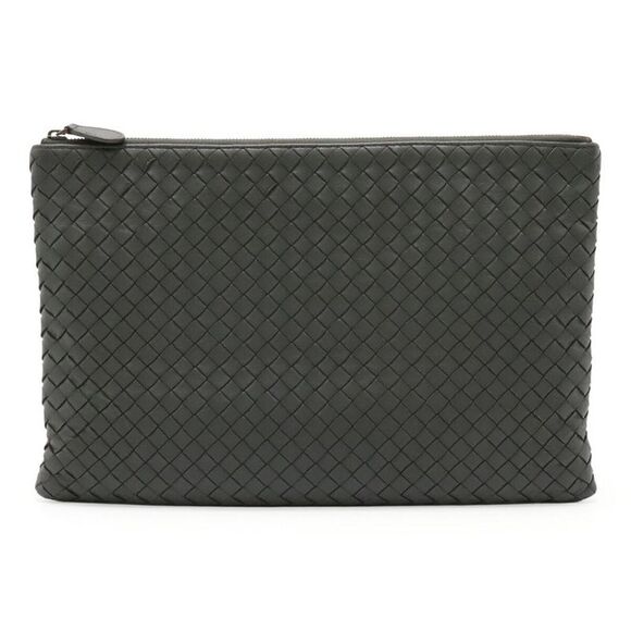Pre Loved bottega veneta Women grey | grey Clutches - Picture 1 of 8